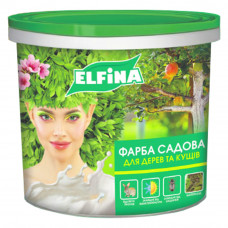 Краска садовая для деревьев и кустов ТМ ELFINA снежно-белая 1,4 кг