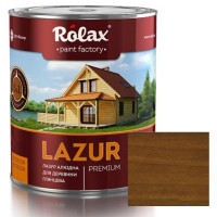 Лазурь для древесины Rolax LAZUR Premium алкидная глянцевая № 108 каштан