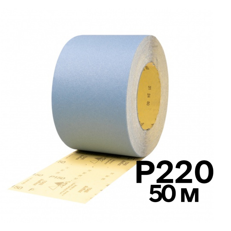 Водостойкая наждачная бумага Siaflex Р220 115 мм х 50 м (Швейцария)