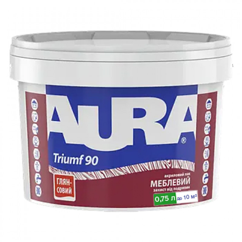 Лак для меблів акриловий Aura® Triumf 90 глянцевий 0,75 л (0,76 кг)