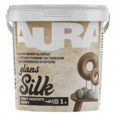 Краска декоративная Aura Silk Glans Мокрый шелк Серебряная