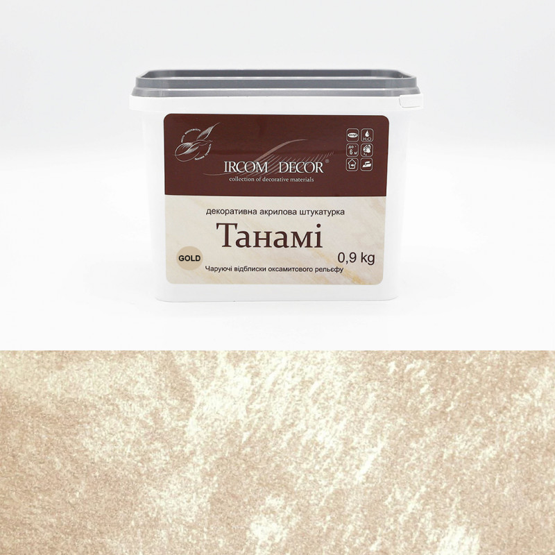 Декоративная штукатурка Ircom Decor Танами Gold Tanami золотой 0.9 кг