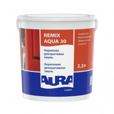Эмаль акриловая Aura Luxpro Remix Aqua 30 Белая полуматовая