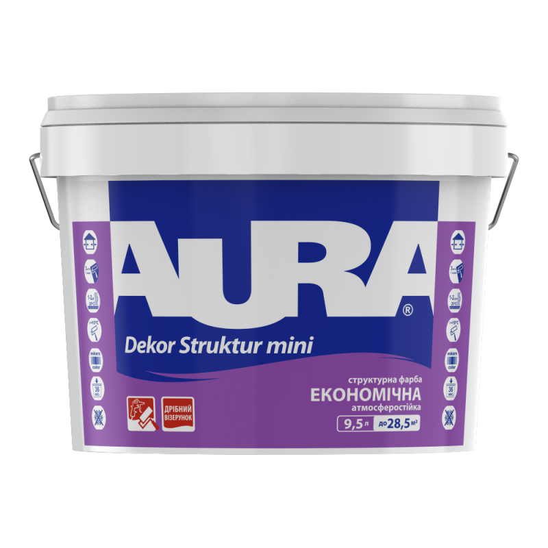 Структурная краска Aura Dekor Struktur mini 14.8 кг акрилатная Структурная краска Aura Dekor Struktur mini 14.8 кг акрилатная
