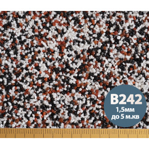 Декоративная силиконовая штукатурка мозаика (байрамикс) Aura® Luxpro Mosaik B242 1,5 мм 15 кг