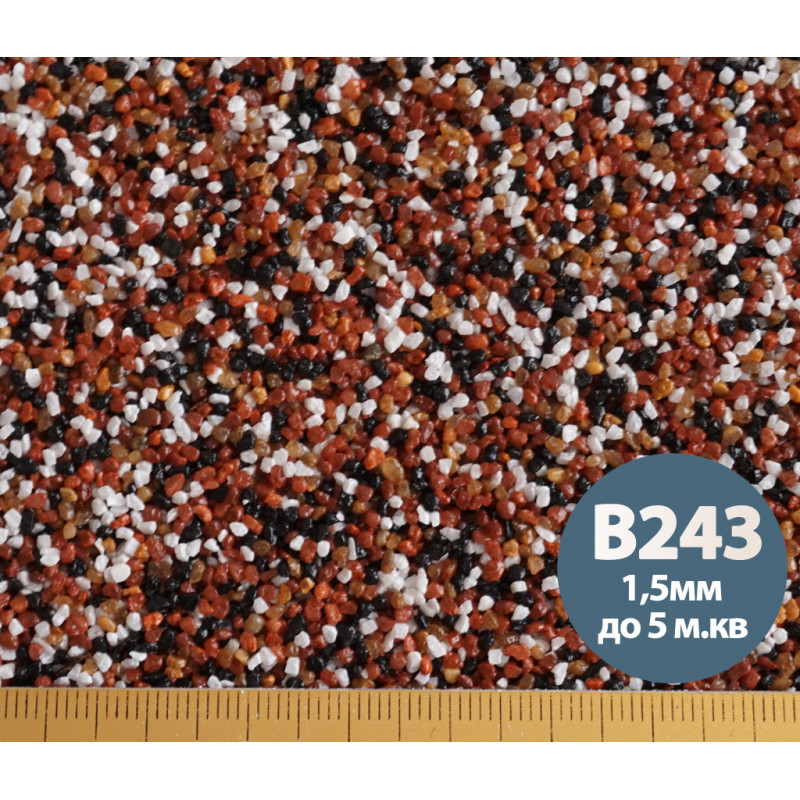 Декоративная силиконовая штукатурка мозаика (байрамикс) Aura® Luxpro Mosaik B243 1,5 мм 15 кг