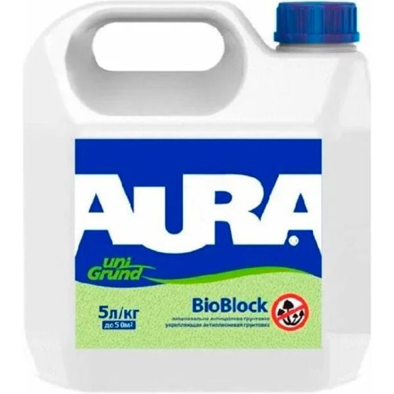 Акрилова грунтовка AURA Unigrund Bioblock з з протигрибковими добавками 5 л