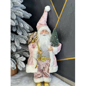 Новорічна декоративна фігура Санта з ялинкою  45 см (арт. 44-132)