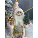 Новогодняя декоративная фигура Санта с елкой 45 см (арт. 44-132)