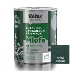 Эмаль с металлической стружкой Rolax Miofe №763 зеленая 0.75 л