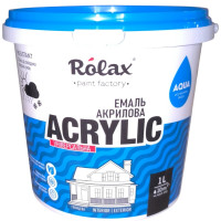 Эмаль акриловая Rolax Acrylic универсальная снежно-белая глянцевая 1 л