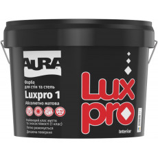 Краска акрилатная для стен и потолков Aura Luxpro 1 абсолютно матовая Белая