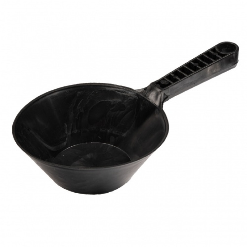 Пластиковый строительный ковш черный для растворов