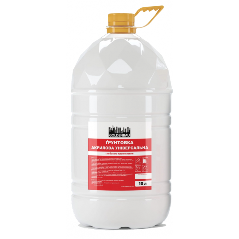 Грунтовка акриловая глубокого проникновения Goldenbau универсальная, 10л