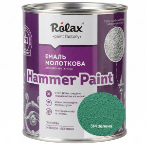 Емаль молоткова Rolax Hammer Paint №314 зелена