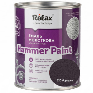 Емаль молоткова Rolax Hammer Paint №320 бордова