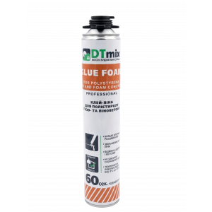 Клей-пена профессиональная DTmix для полистирола, газо- и пенобетона 860 мл 750 г