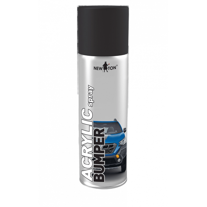 Емаль для пластику та бамперів New Ton акрилова чорна матова 500 мл