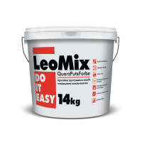 Краска-грунт адгезионная LeoMix QuarzPutzFarbe с кварцевым наполнителем 14 кг