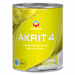 Краска интерьерная Eskaro Akrit 4 глубокоматовая для стен и потолков белая 0,95 л