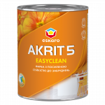 Краска моющаяся Eskaro Akrit 5 Easyclean для стен и потолков матовая 0,85 л
