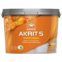 Краска моющаяся Eskaro Akrit 5 Easyclean для стен и потолков матовая