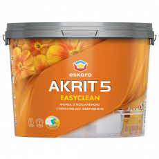 Краска моющаяся Eskaro Akrit 5 Easyclean для стен и потолков матовая