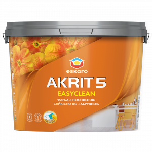 Краска моющаяся Eskaro Akrit 5 Easyclean для стен и потолков матовая