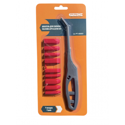 Професійний шпатель для силікону, герметика зі змінними насадками 9 насадок