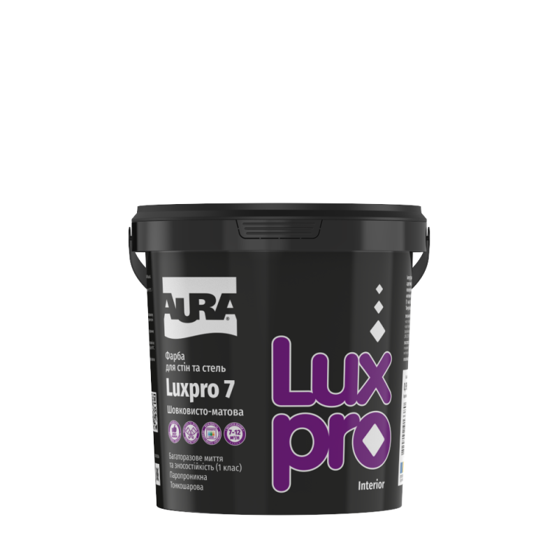 Фарба інтер'єрна AURA Luxpro 7 акрилатна для стін та стель шовковисто матова біла 0.95 л