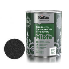 Эмаль с металлической стружкой Rolax Miofe №770 черная 0.75 л