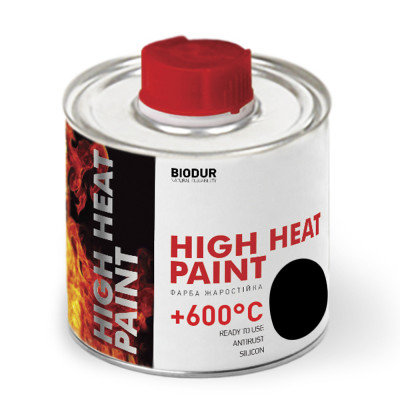 Фарба жаростійка Biodur High Heat Paint +600°С 200 мл