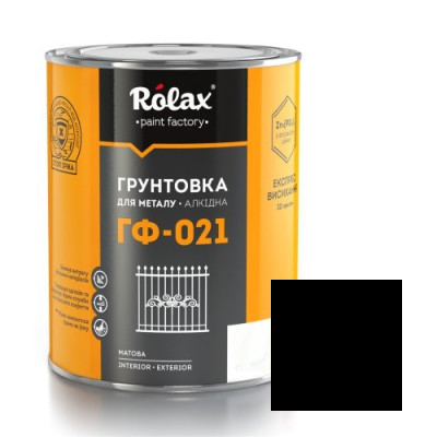 Ґрунтовка для металу Rolax ГФ-021 чорна