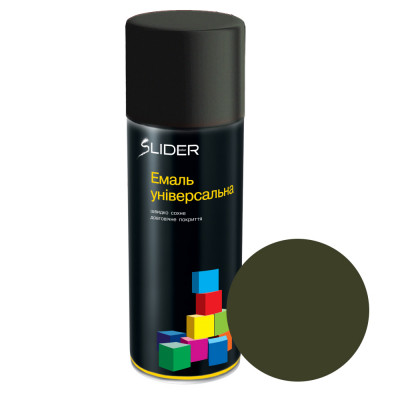 Емаль аерозольна SLIDER RAL 6006 хакі-олива мат 400 мл