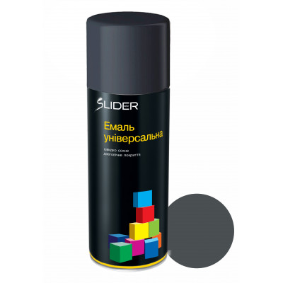Емаль аерозольна SLIDER RAL 7016 сірий антрацит мат 400 мл