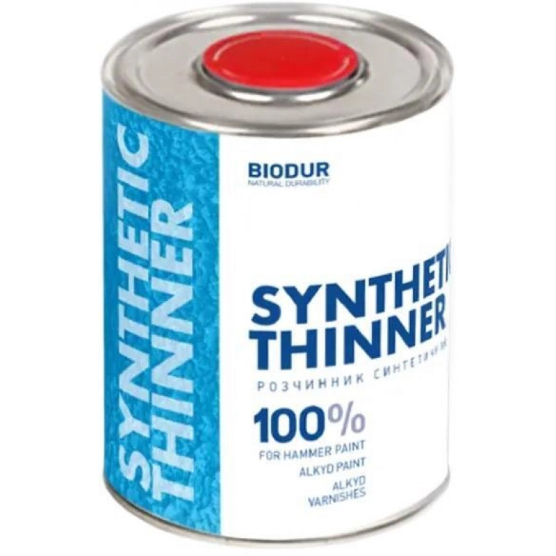 Растворитель синтетический Biodur для молотковых красок, нитроэмалей, нитролаков, эмалей, алкидных лаков и других 200 мл