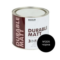 Грунт-эмаль 3в1 антикоррозионная Biodur Durable Matt № 205 черная матовая