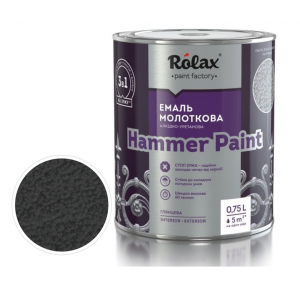 Эмаль молотковая Rolax Hammer Paint № 325 антарцит 0,75 л