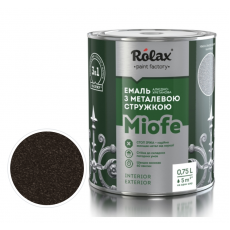 Эмаль с металлической стружкой Rolax Miofe №765 темно-коричневая 0.75 л