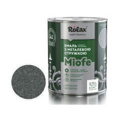 Эмаль с металлической стружкой Rolax Miofe №771 антрацит 0.75 л