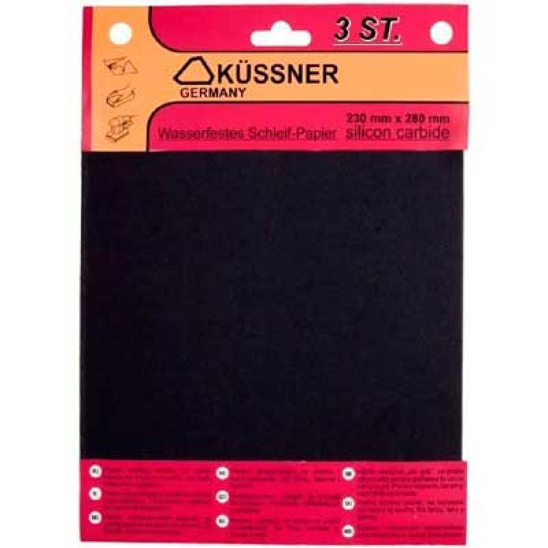 Бумага наждачная Kussner 400 водостойкая 230x280 мм 3 шт. 1040-202440