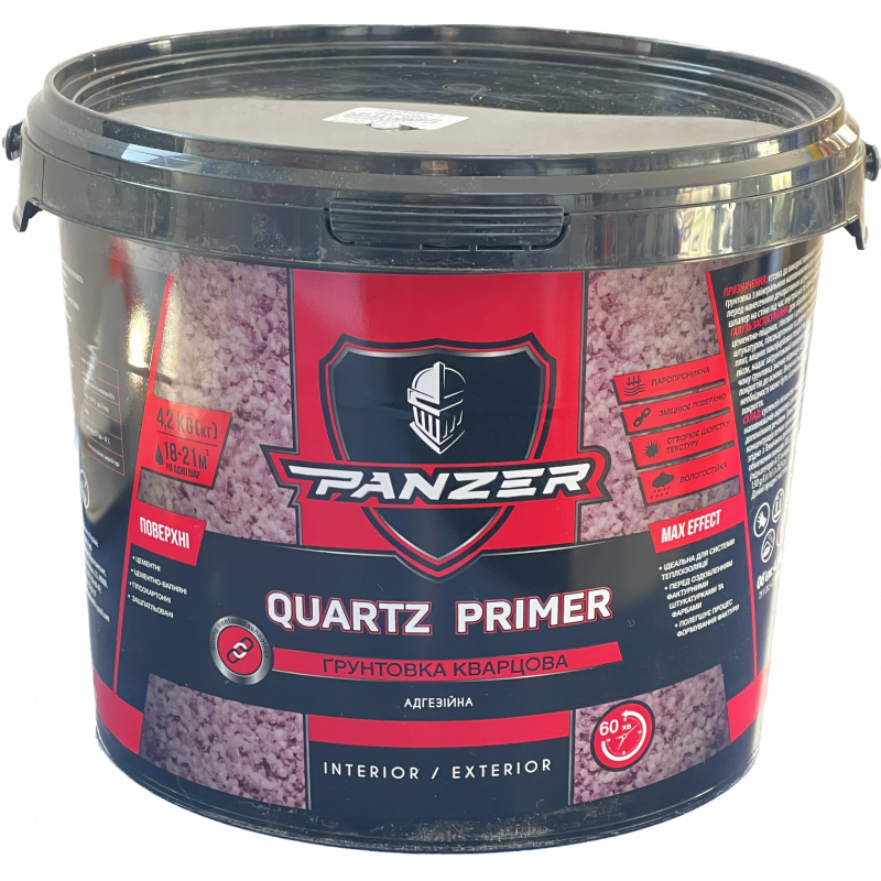 Грунтовка кварцевая адгезионная PANZER QUARTZ-GRUNT 4.2 кг белая