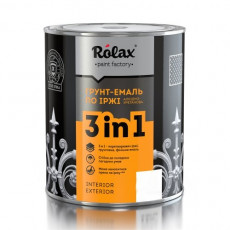 Грунт-эмаль 3в1 по ржавчине Rolax №410 черная