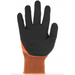 Перчатки рабочие облиты латексом черно-оранжевые 200301011