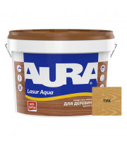 Лазурь для дерева Aura Lasur Aqua шелковисто-матовая Тик