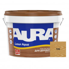 Лазурь для дерева Aura Lasur Aqua шелковисто-матовая Тик