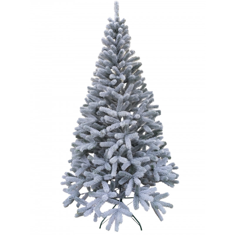 Литая искусственная елка Буковельська Премиум 2.5 м зеленая со штучным снегом 7143