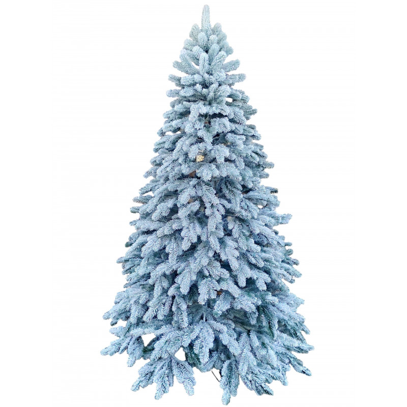 Литая искусственная елка Елитная Премиум 1.8 м зеленая со штучным снегом 7145