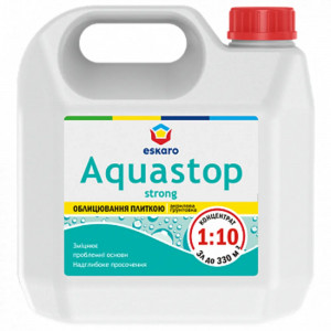 Акрилова грунтовка перед облицювання плиткою Eskaro Aquastop Strong концентрат 1 л до 10 л води