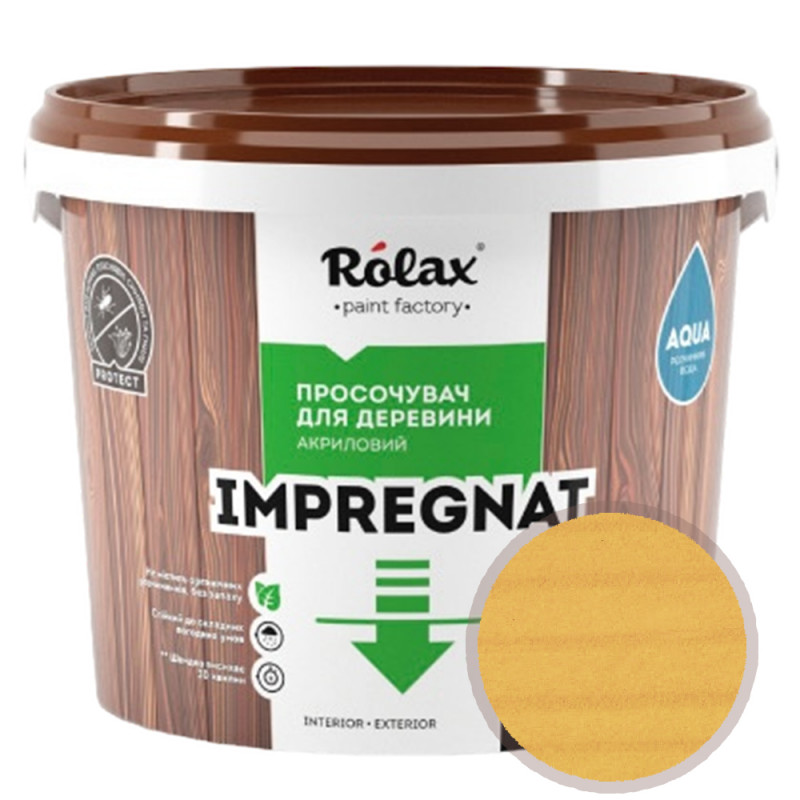 Просочення імпрегнат для деревини Rolax Impregnat № 201 жовтий 1 л 